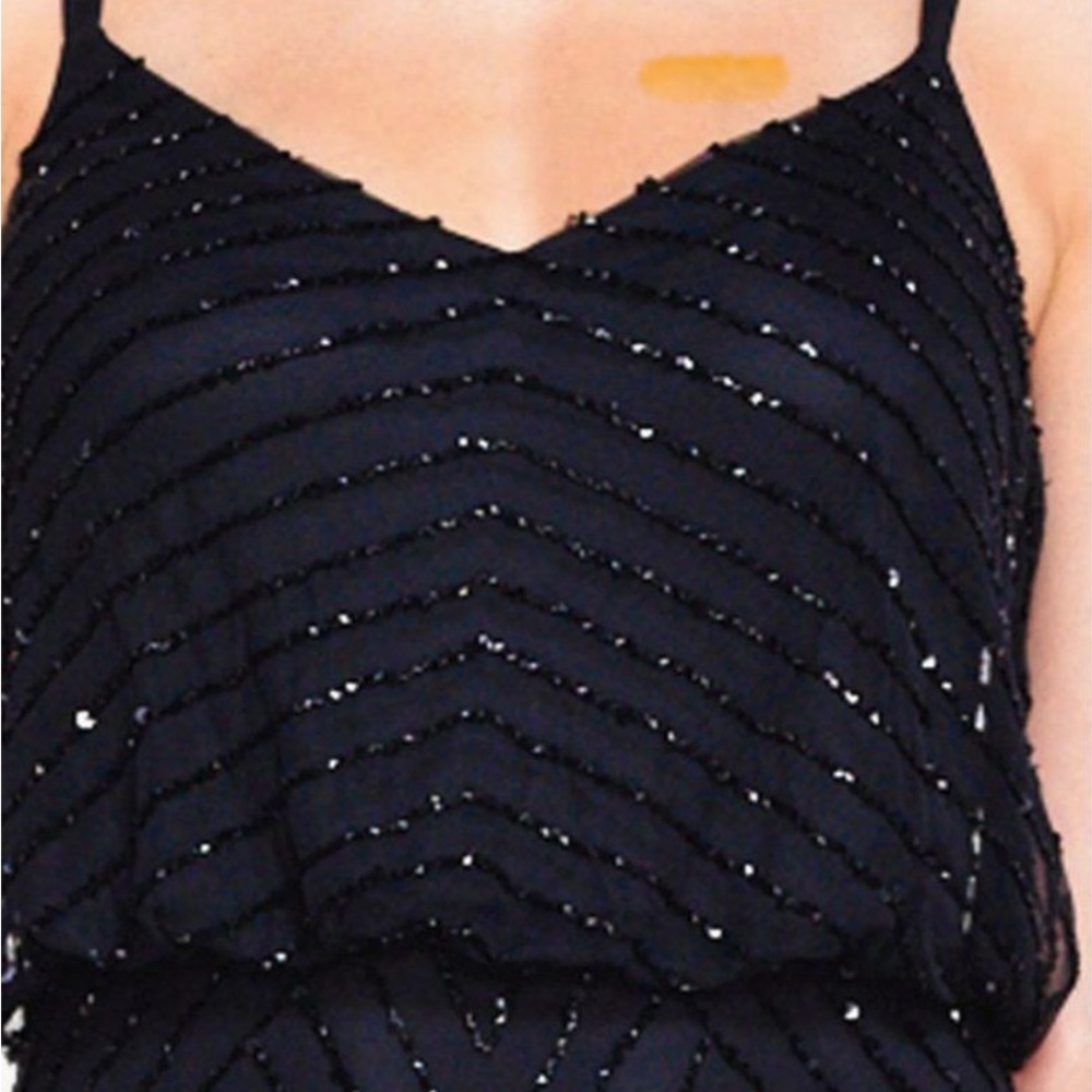 Adrianna Papell Black Sequin Maxi Slip Dress - only wore once great condition! - Picture 11 of 11
